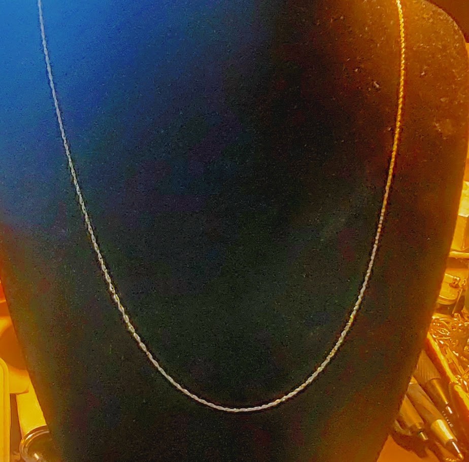 10K Fine Solid Y. Gold 20″ Long Rope Link Necklace Chain ((L53))