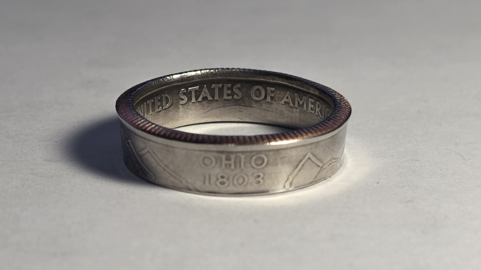 Handmade US State Quarter Coin Ring – Sizes 4-14 – Any State – Amazing Gift