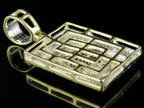 Men’s Spade Pendant 5 Ct Round Cut Lab Created Diamond 14K Yellow Gold Plated