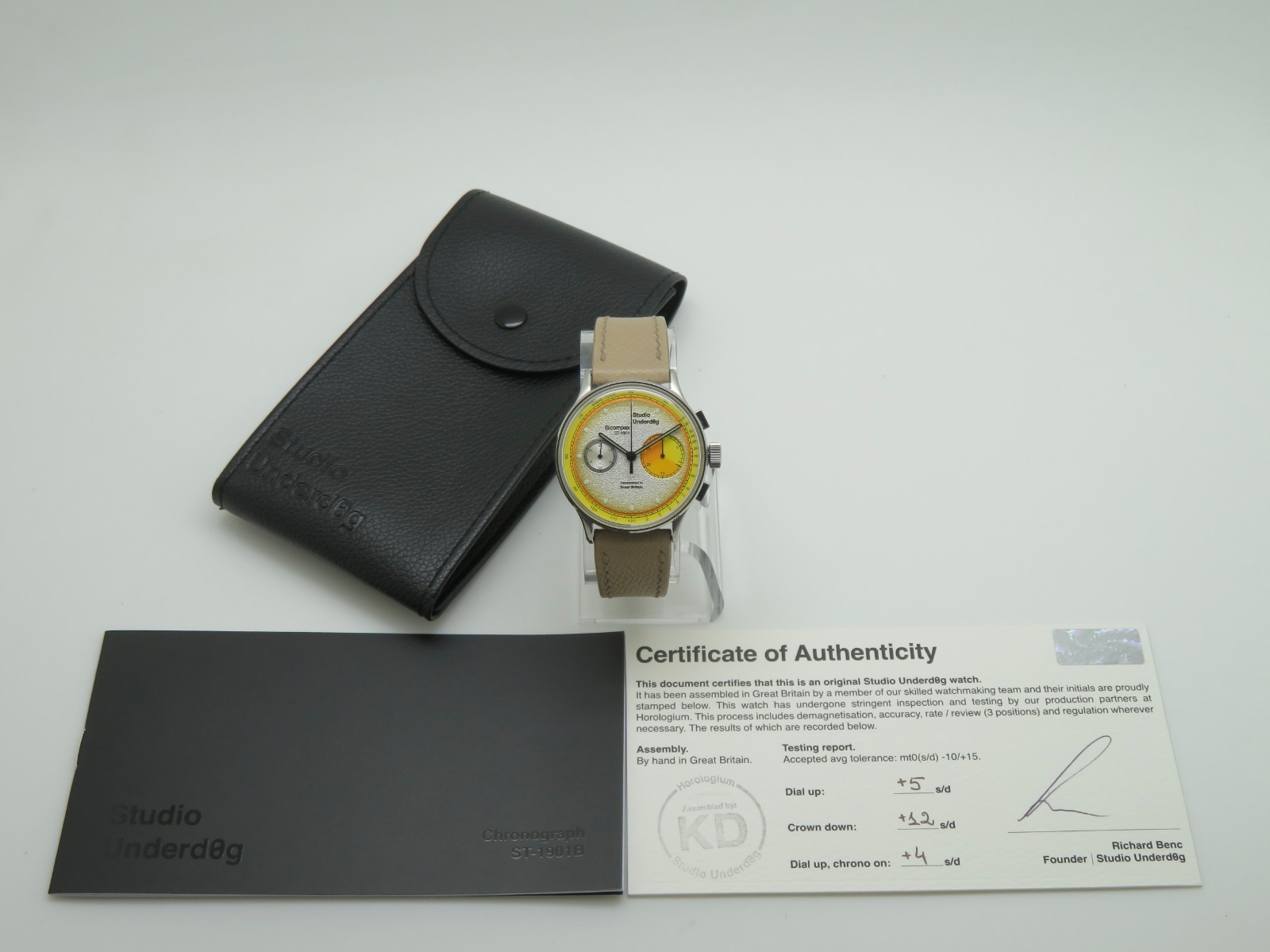 Wristcheck x Studio Underd0g Fried Egg 01FEBE LTD Men’s 39mm Wristwatch