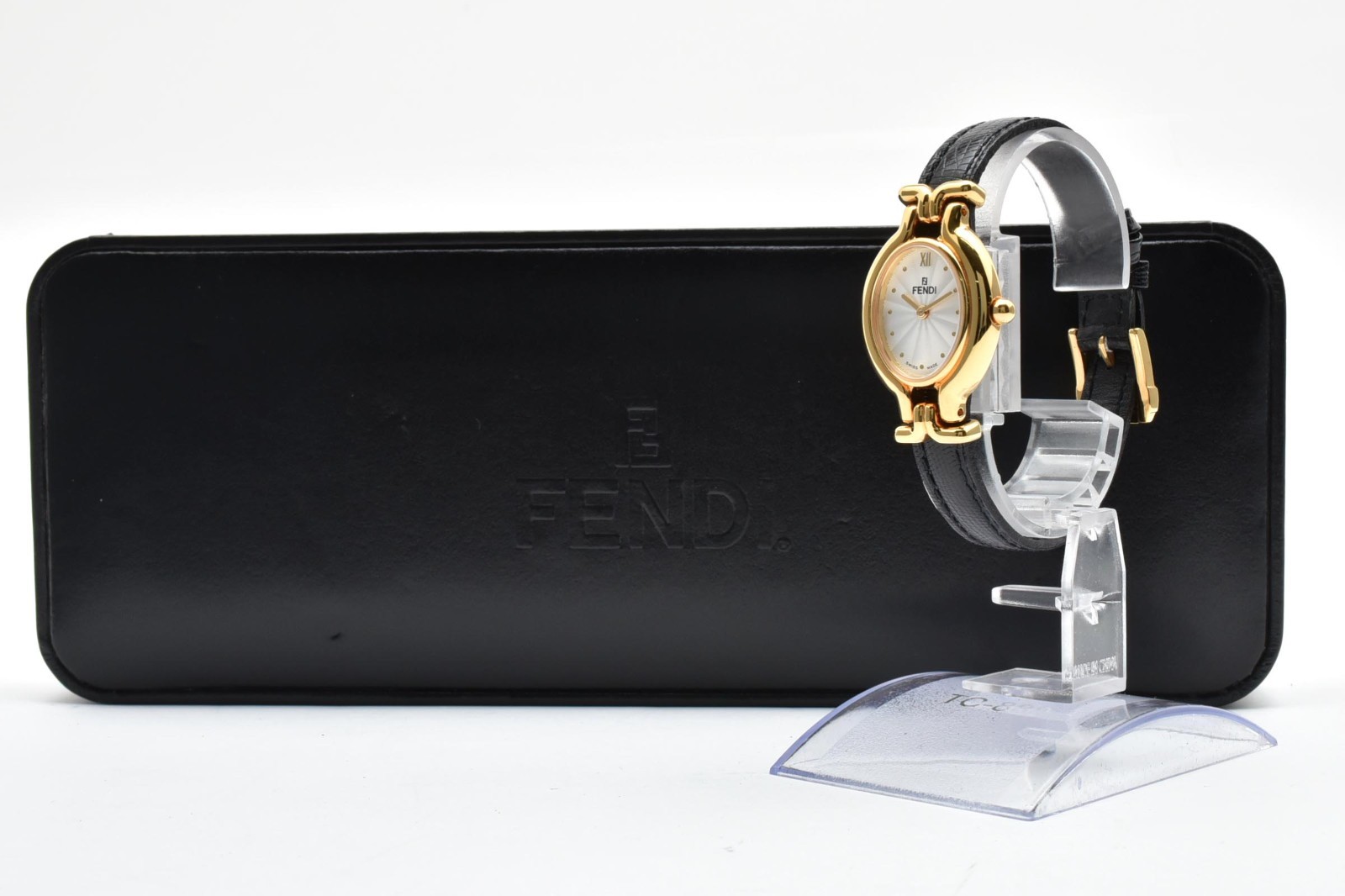 [5 Change Belts Box] FENDI 640L Vintage Women’s Quartz Watch Gold Tone