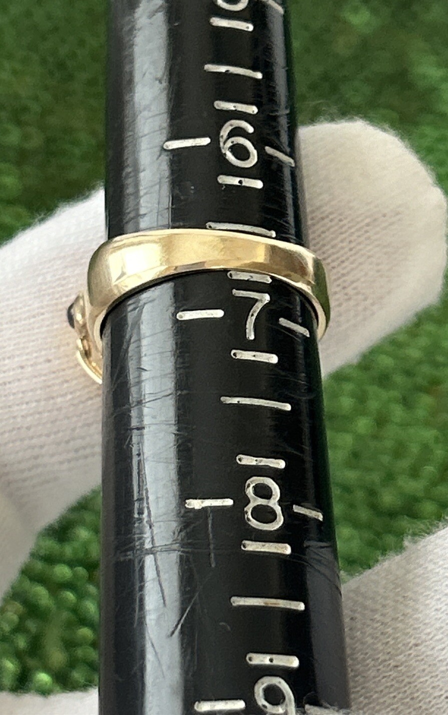 Vtg.10K Solid Yellow Gold Ruby White & Blue Sapphire Ring 7.83g.Heavy – Sz:6.5