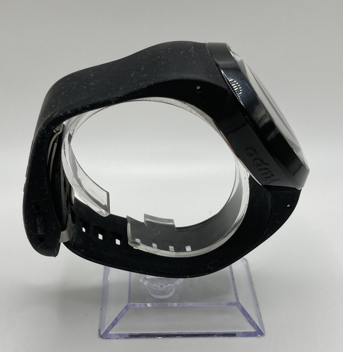 ODM Design 60 Second Men’s Black Date Dial Silicone Watch New Batt