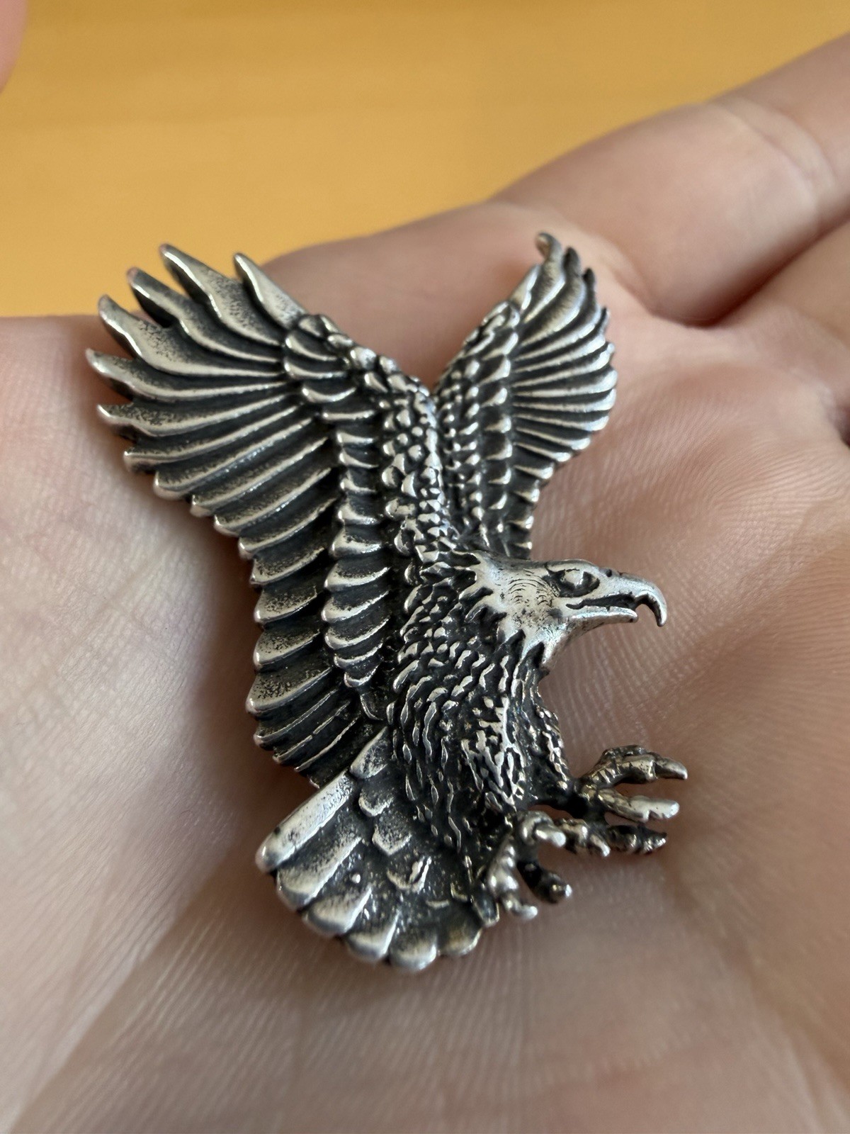Vintage Native American Shube’s Manufacturing Inc Sterling Silver Eagle Pendant