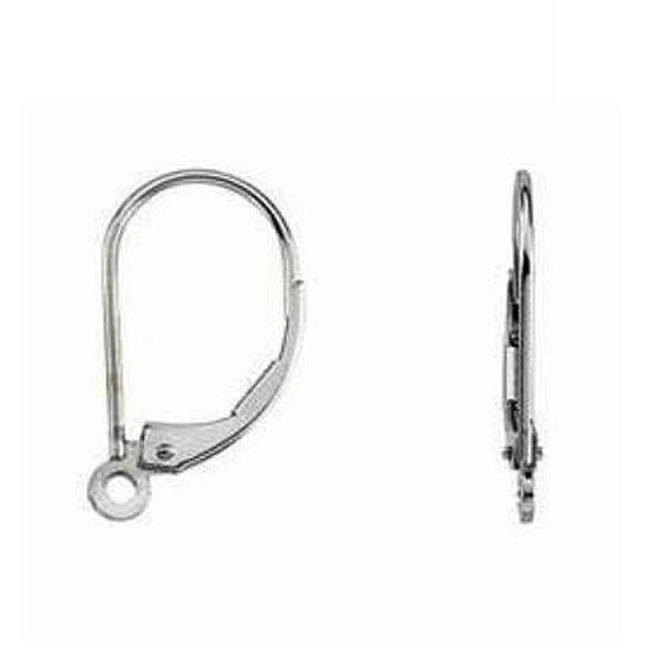 1 pair (2 pcs) Platinum PT950 Lever Back Earring Findings