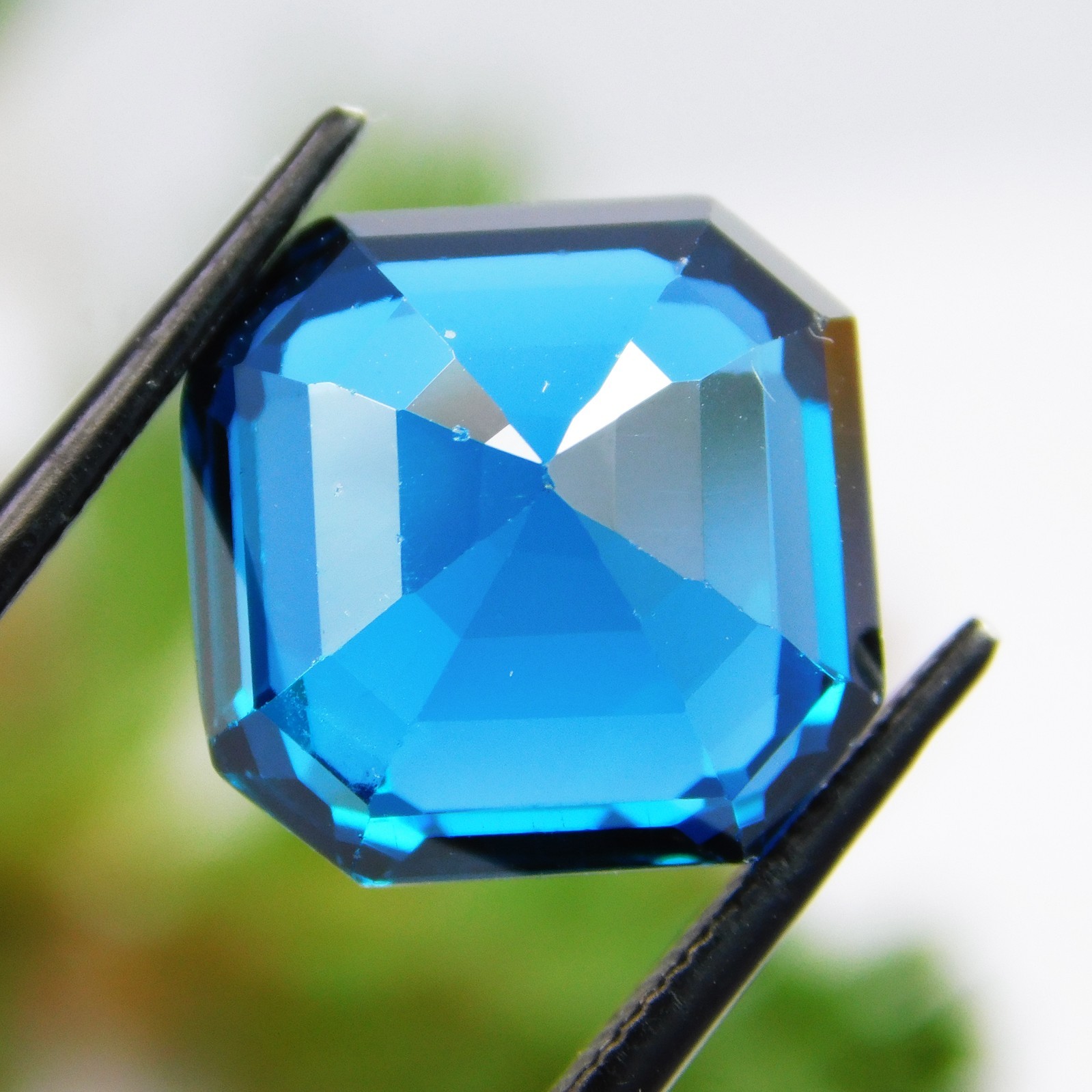 Natural Certified 10.30 ct. Indicolite Blue Tourmaline Asscher Cut Gemstone