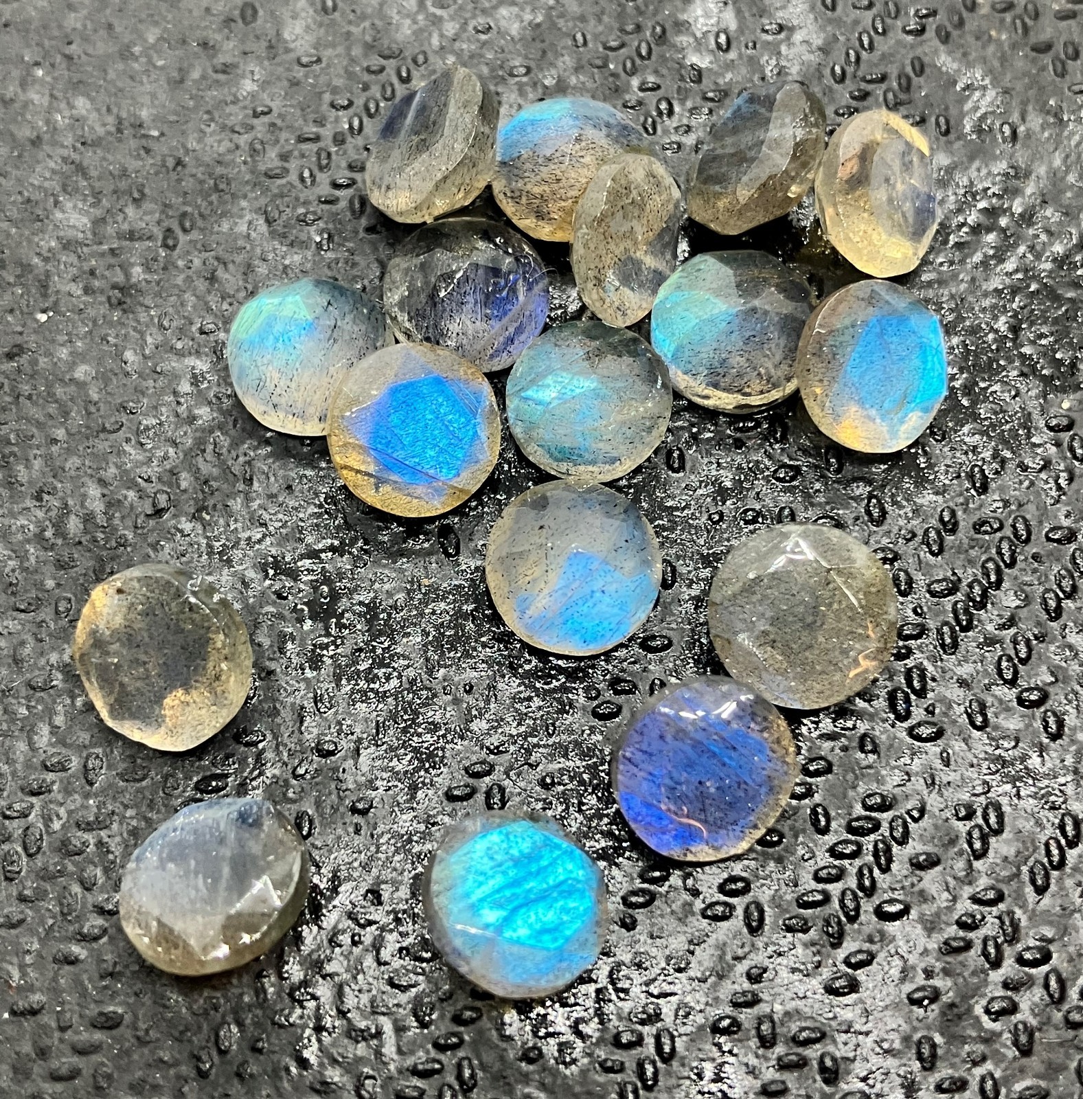 AAA Natural Labradorite Moonstone Round Cut Loose Gemstone For Making Jewelry