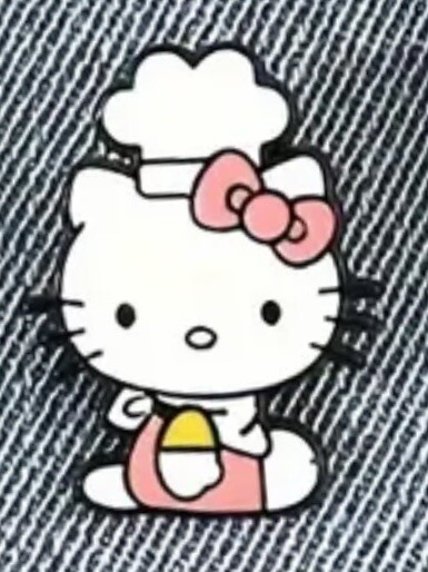 Hello Kitty Chef, Enamel, Alloy, Pin, Brooch.
