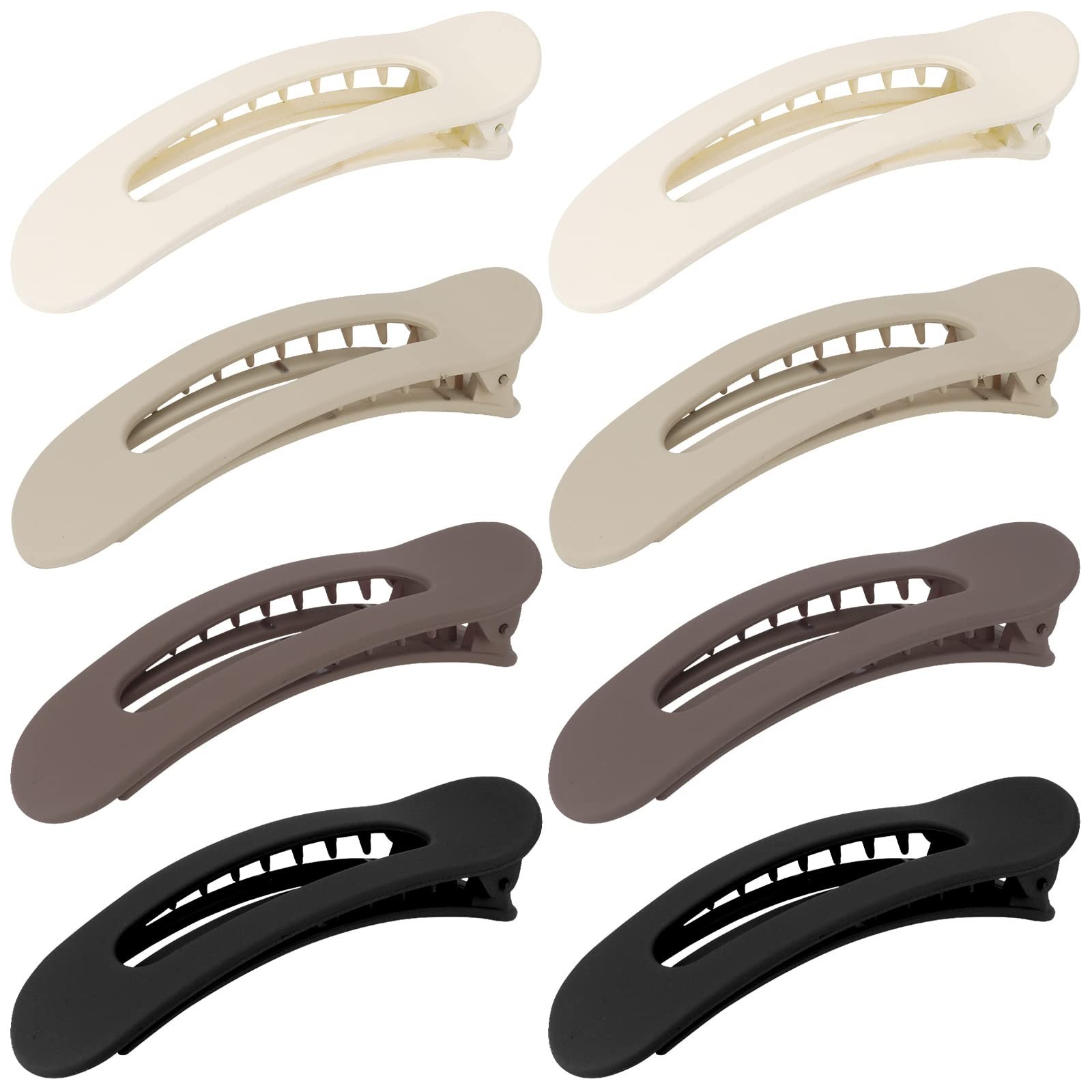 8 Pack Hair Accessories for Women – Flat Alligator Clips, Non-slip Hair Claws…