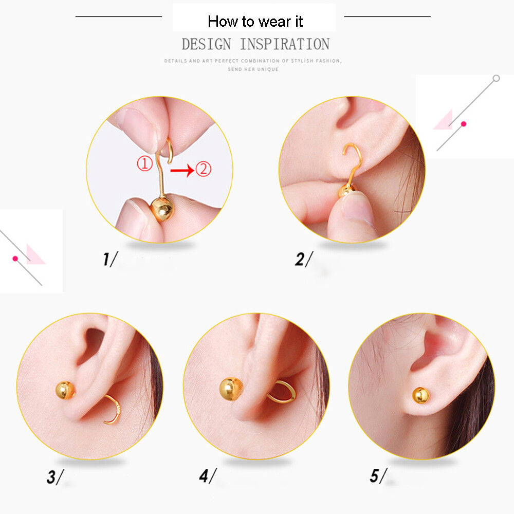 Solid 999 Fine Silver 5.0mm Small Ball Stud Earrings For Women