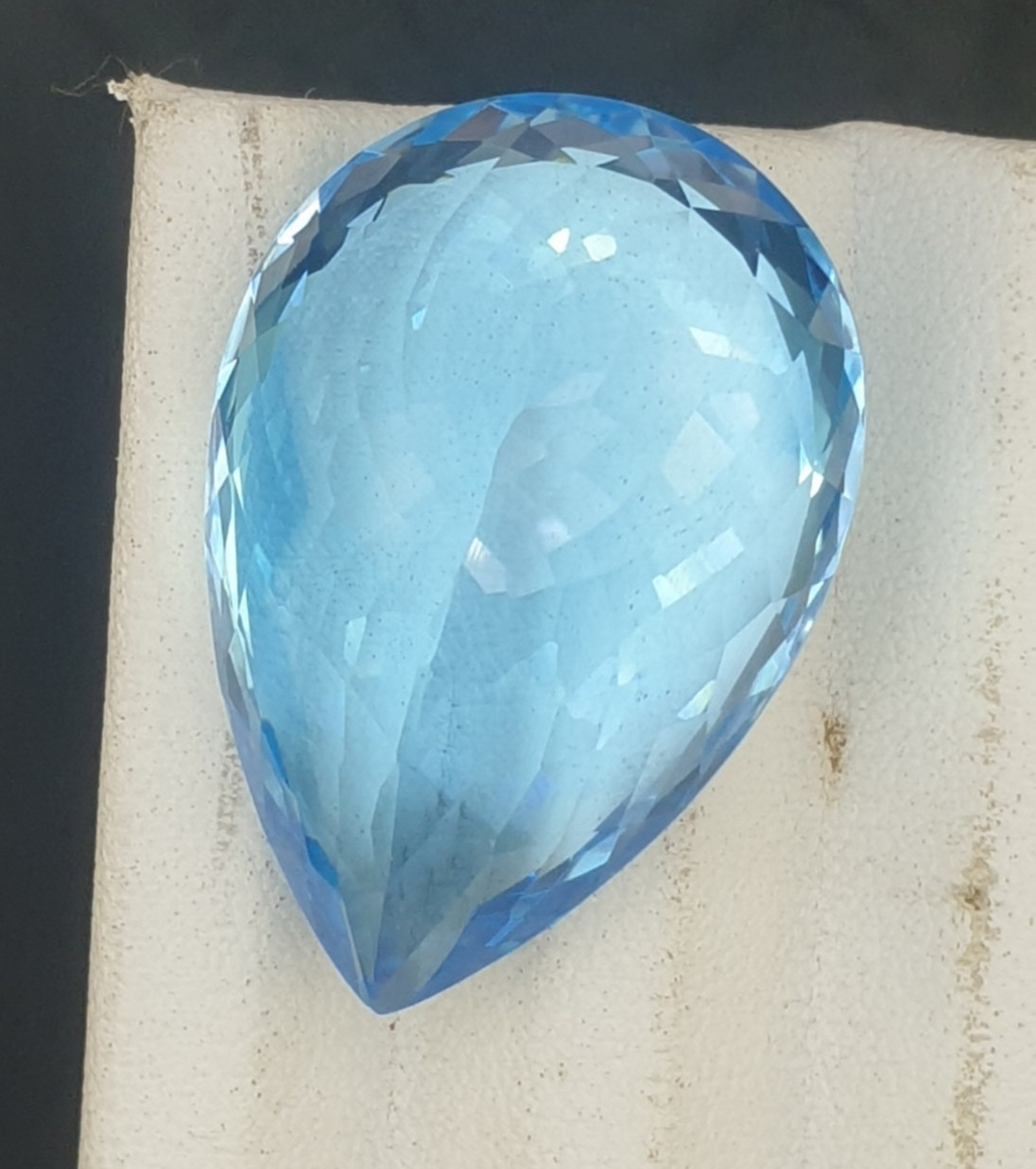 Elegant Swiss Blue Topaz Pear Cut Gemstone in Blue Color 59.40 ct