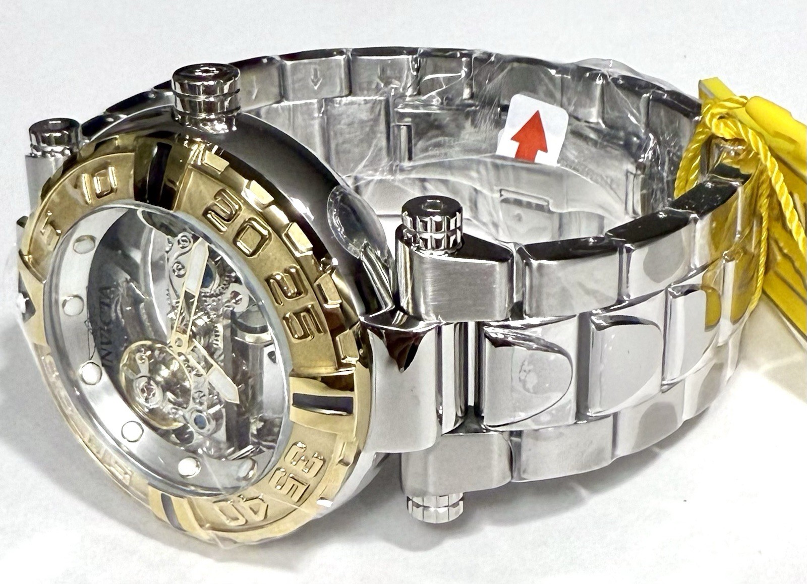 47mm Auto GHOST| Goldtone Bezel | Silvertn Bracelet Subaqua Noma I Invicta Watch