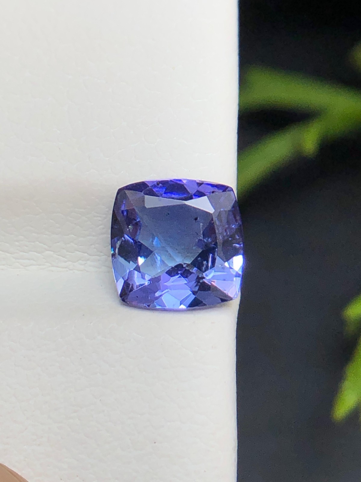 Natural Blue Purple Zoisite Tanzanite 1.25 Ct Cushion Cut Loose Gemstone