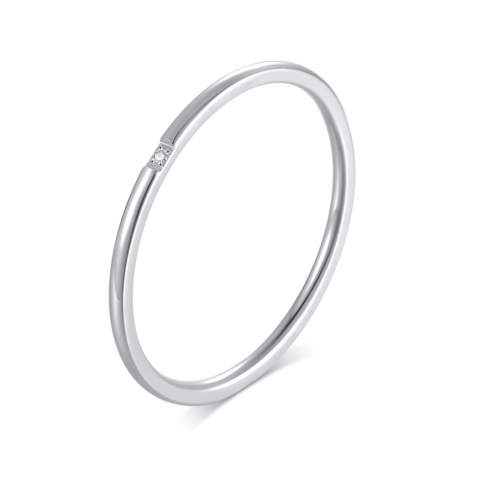 Twisted Rope Slim Ring Stainless Steel Minimalist Wedding Band Women Jewelry