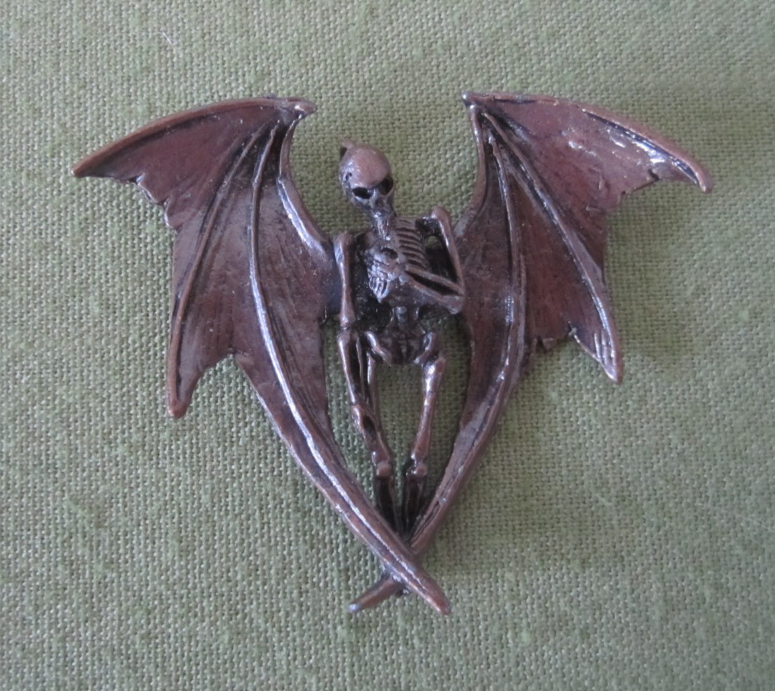 Alchemy England Winged Skeleton Gothic Metal Pendent 2003 Marked On Wings