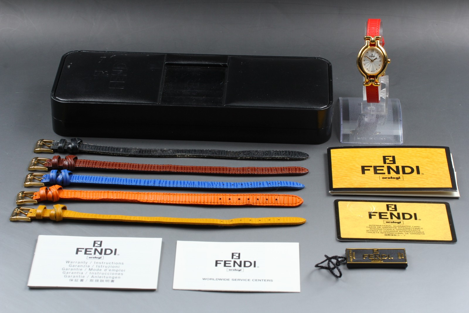 [Near MINT w/Box] FENDI 640L 6colors Change Belts Chameleon Quartz Women’s Watch