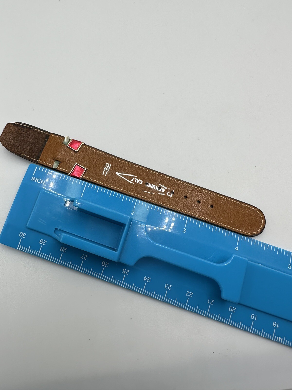 Genuine Calf Skin 11/16” 18mm Vintage New Old Stock Brown Leather Watch Band