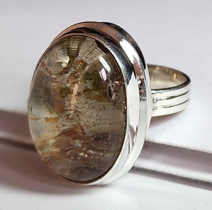 GARDEN QUARTZ NATURAL GEMSTONE 925 STERLING SILVER HANDMADE JEWELRY RING 3 TO 12