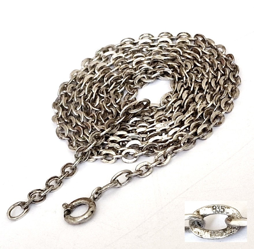 Long Necklace Chain 835 Silver 82Cm Z549