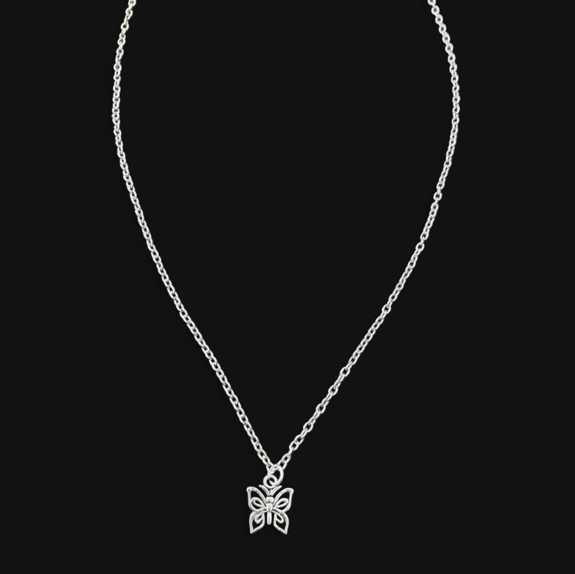 Silver Butterfly Necklace