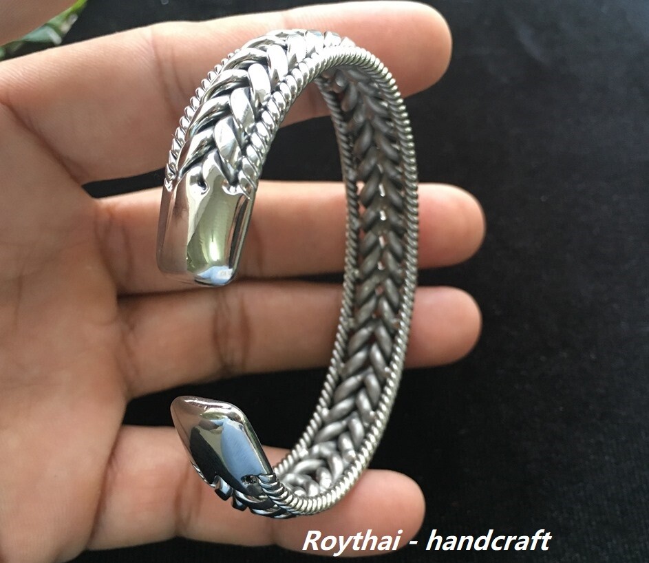 Bracelets Bangle Handmade Stainless Steel welding wire Silver Color #3