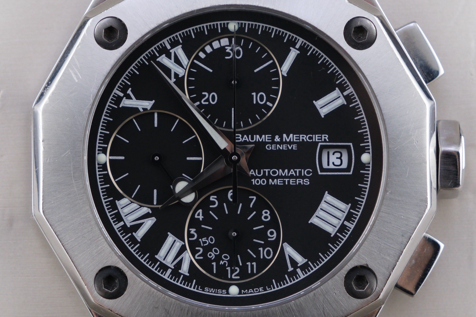 Baume & Mercier Riviera 65541 Chronograph Date Automatic Clean 43mm 7”