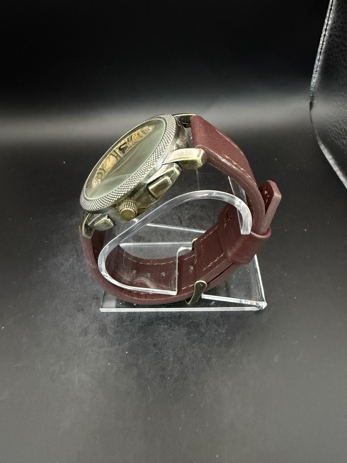 Men’s Sony Uncharted 4 A Thief End Round World Map Dial Brown Leather Watch 07