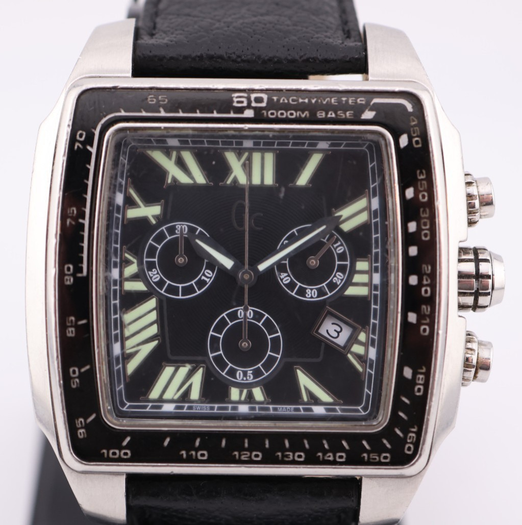 Guess Collection Swiss Made Men’s Chronograph Watch – GC 30007GA – New Battery