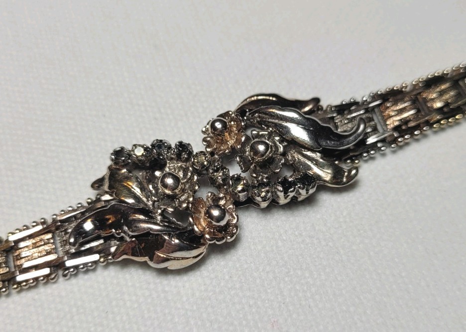 Vintage Sterling 925 ITALY MILOR Tri-Color 7.5″ Riccio Chain Bracelet 20.79gr