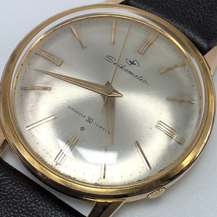 Vintage 1963 SEIKO Seikomatic 30J GOLD FILLED J14074DE Automatic Japan #2627