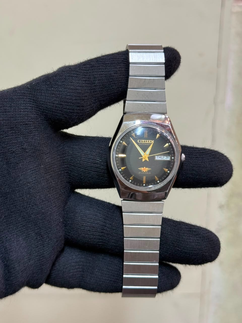 VINTAGE CITIZEN 8200-816053 A MENS AUTOMATIC STAINLESS STEEL WATCH