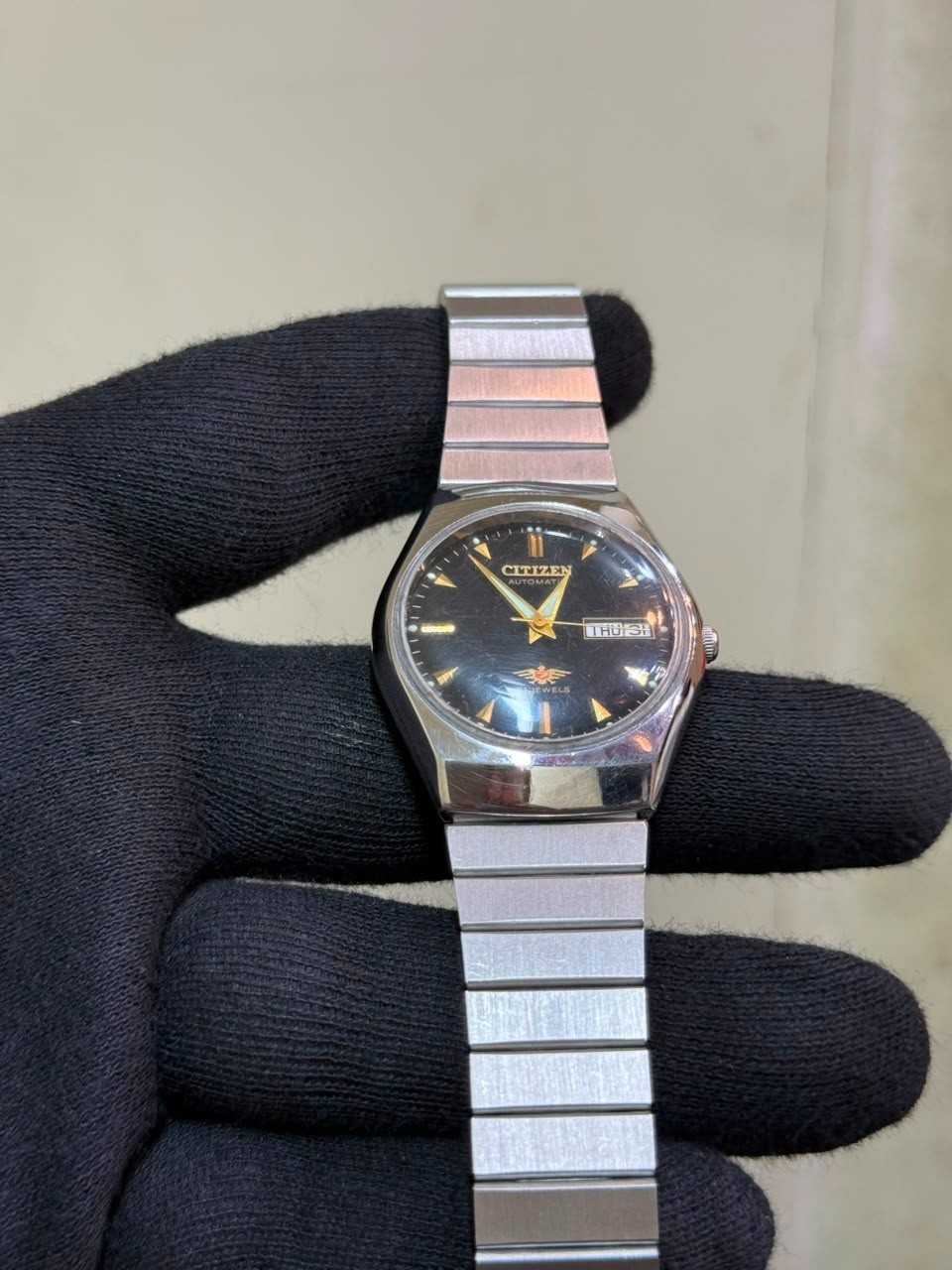 VINTAGE CITIZEN 8200-816053 A MENS AUTOMATIC STAINLESS STEEL WATCH