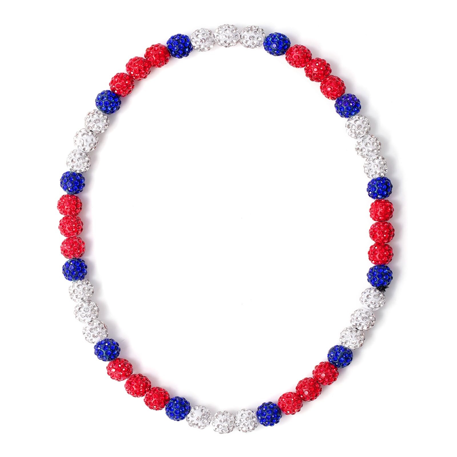 Baseball Necklace 16in/19in/22in Baseball Bling Drip Necklaces Rhinestone Clay