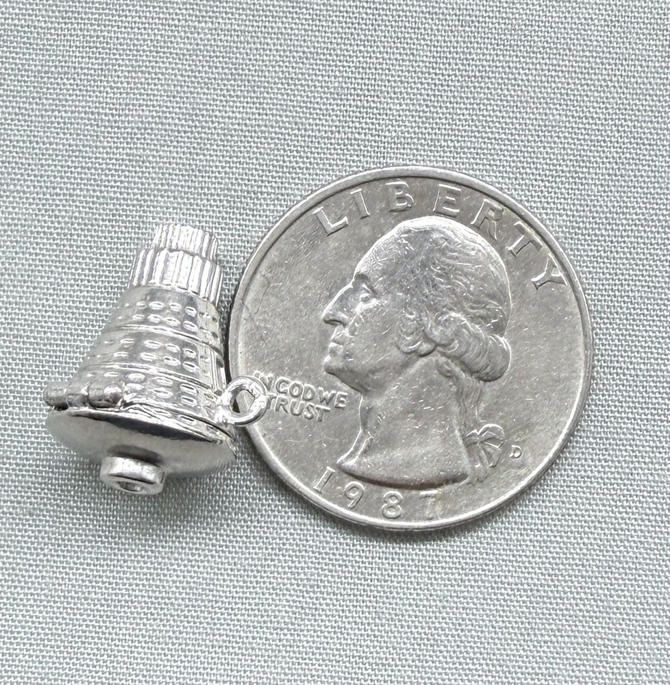 Vintage Sterling Silver Mercury Space Capsule Charm NASA Astronaut Opens 3D