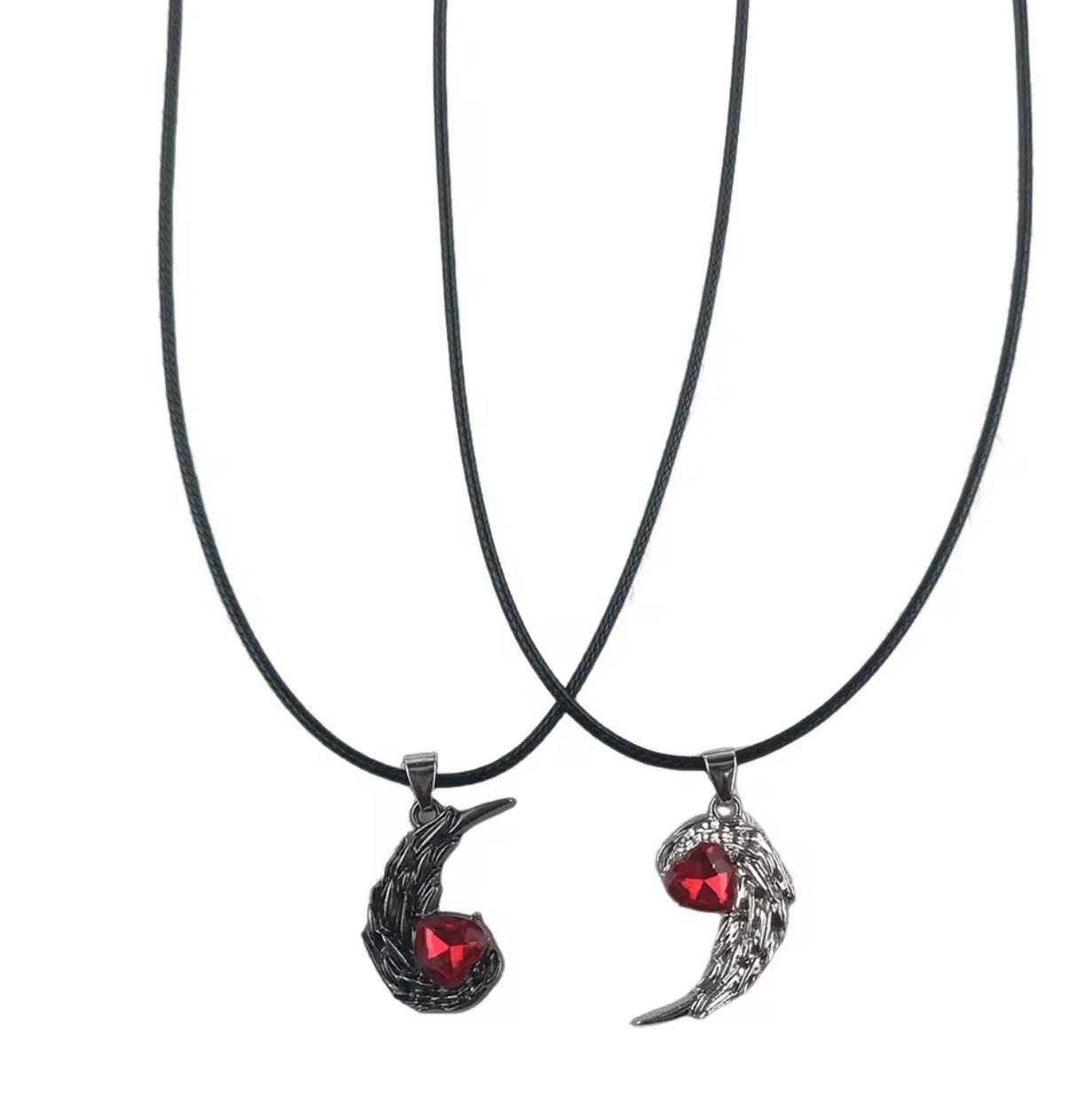 Couple Necklace Set Heart Pendant Matching Necklaces Best Friend Gift Jewelry