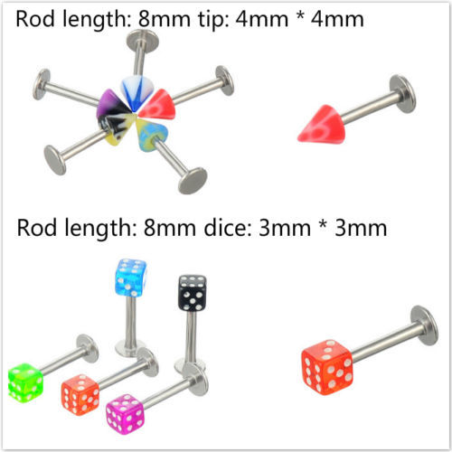 105pcs Wholesale Lip Tongue Eyebrow Nose Studs Navel Belly Rings Body Piercing