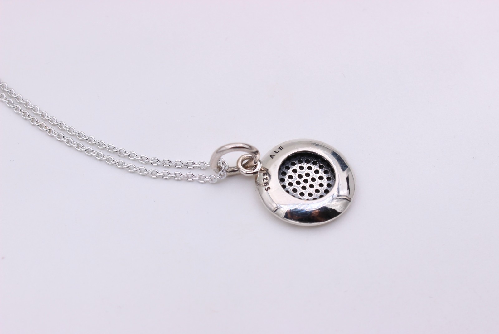 New Authentic PANDORA Signature Logo Pendant Silver 925 Necklace 17.7″ w/ BOX