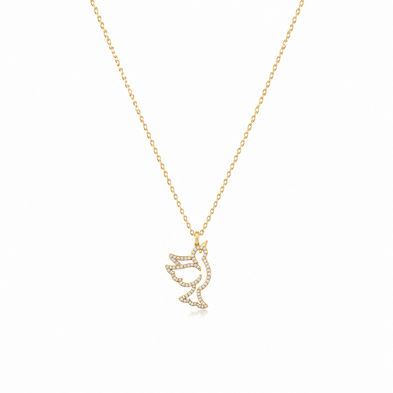 0.30Ct Round Moissanite Pendant Necklace Whit 18″ Chain in 925 Silver for Women