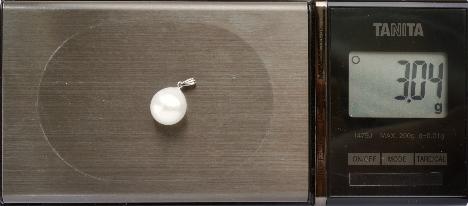 Big 12.3mm White Drop Australian South Sea Pearl Pendant 18K White Gold,0.8″