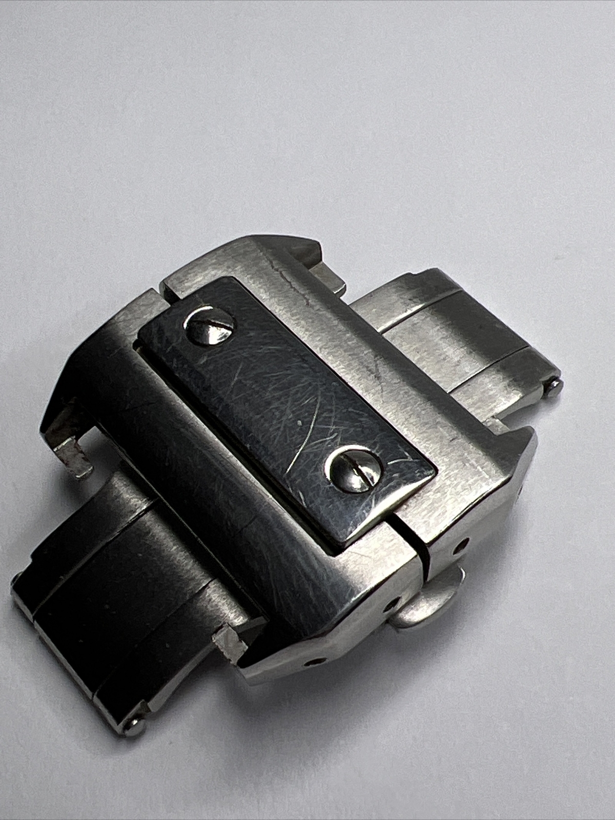 Cartier 21mm Steel Deployment Deployant Clasp For No Holes / Fold Over Strap