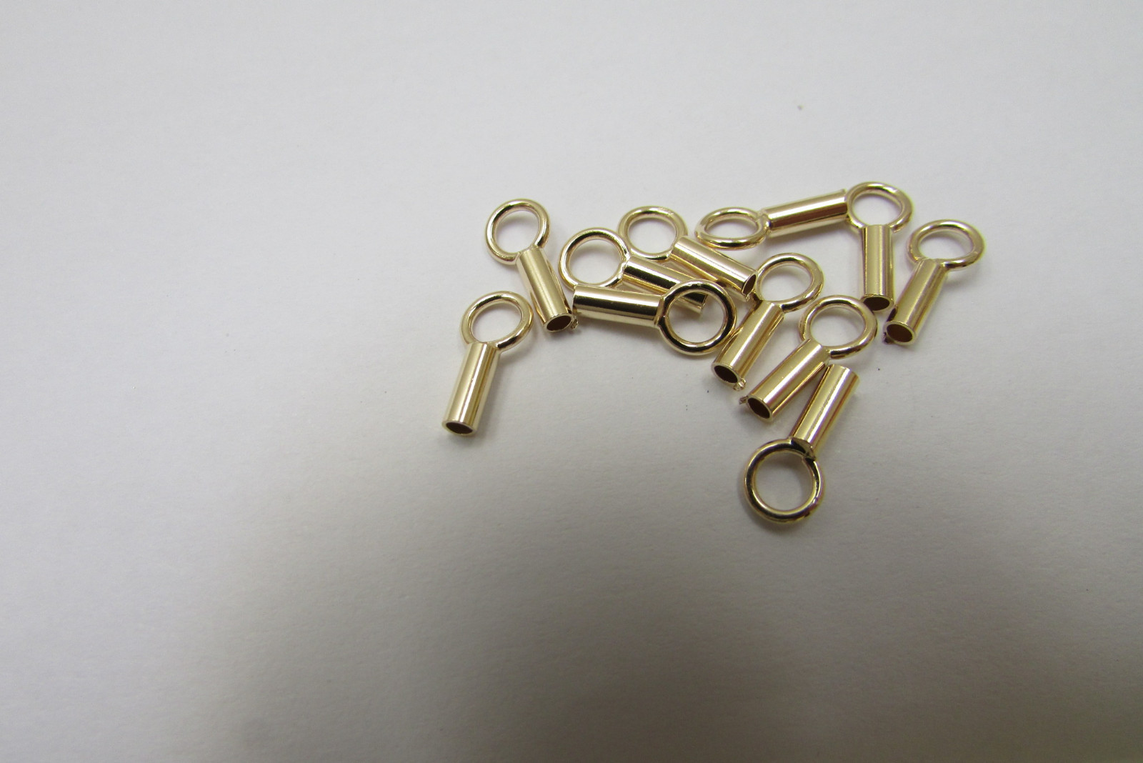 Wholesale Lot Crimp Ends Gold Plate over 925 Sterling Silver EndCaps all Jewelry