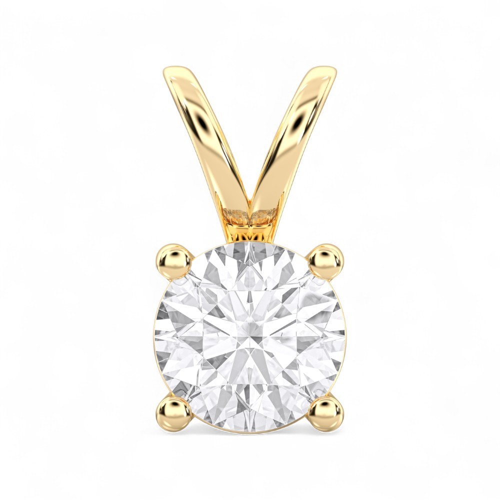 IGI Certified 1ct Round Lab Created Grown Diamond Pendant Necklace 14k Gold