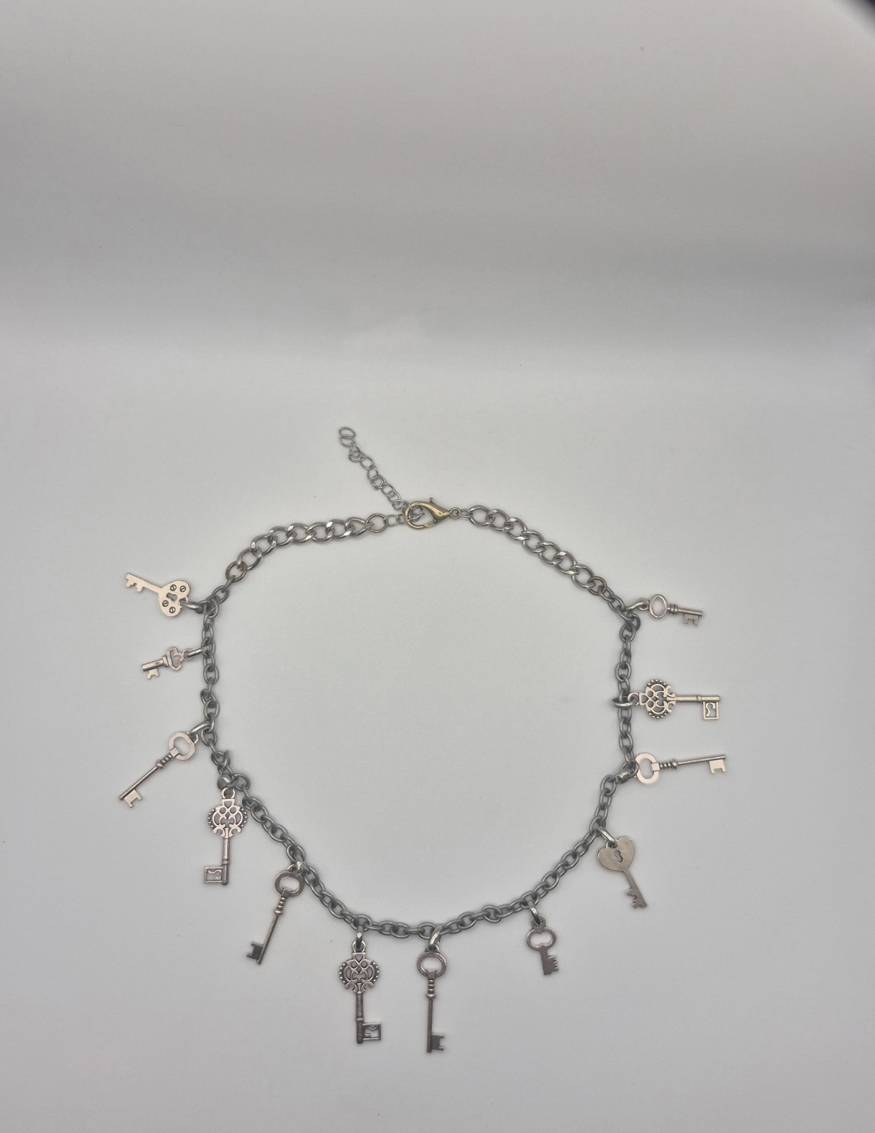 Womens Edgy Punk Emo Goth Key Necklace Unique Jewlery Fashion Accessory Handmade