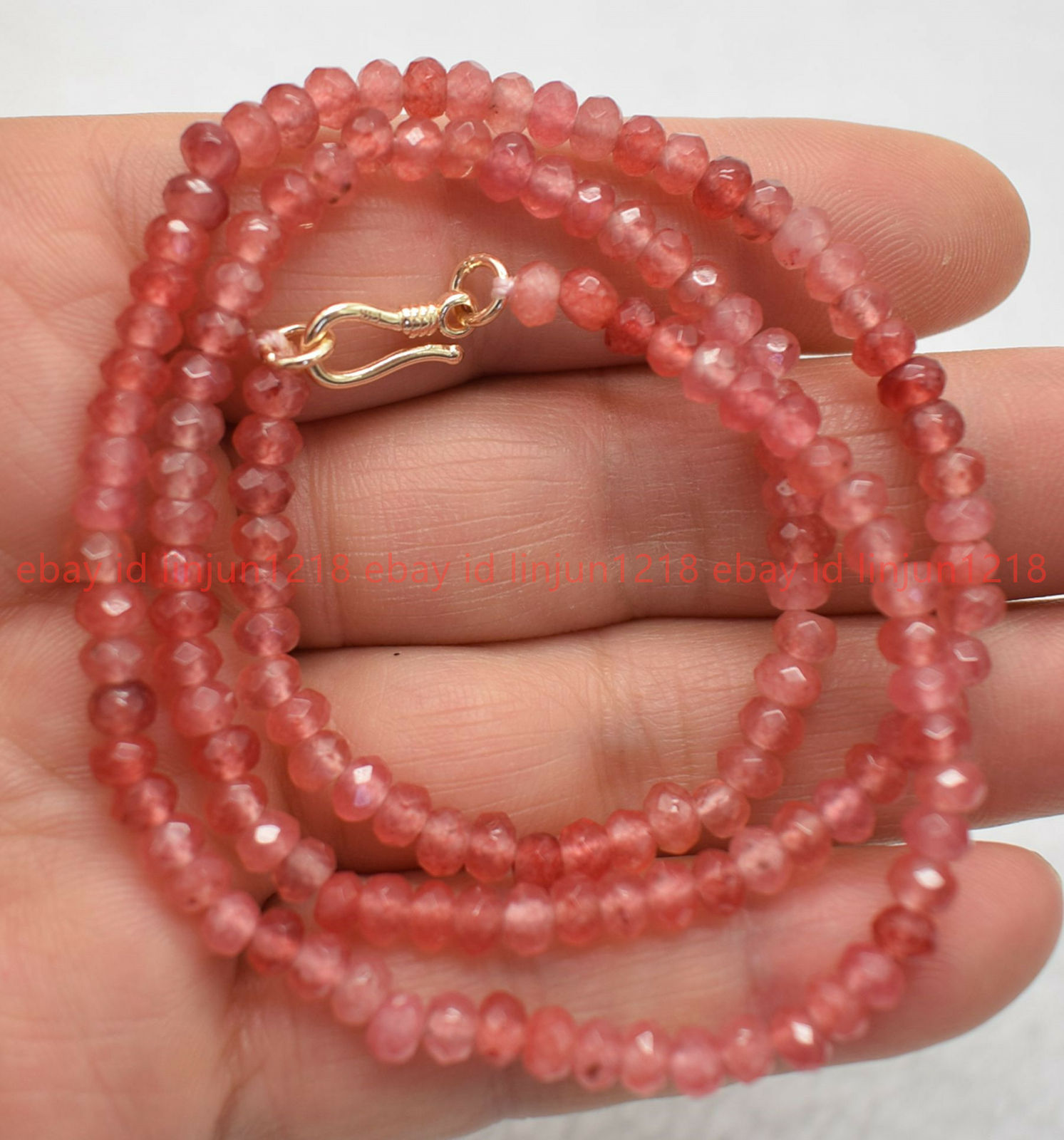 Genuine 2x4mm Faceted Multicolor Jade Gems Beads Necklace 18″