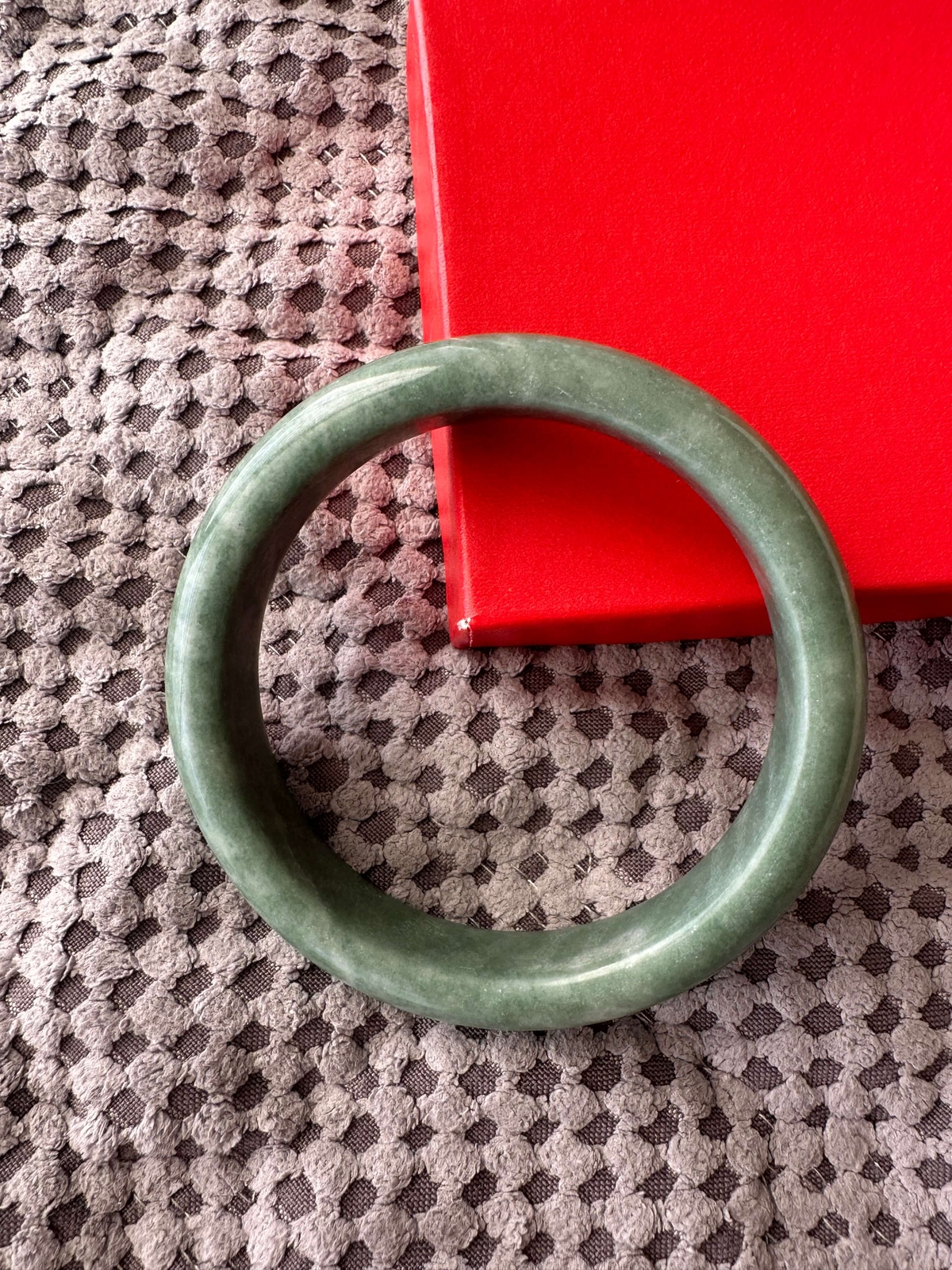 Gorgeous Natural Real Chinese Dark Green Jade Bangle Bracelet Jadeite Jade 65 mm