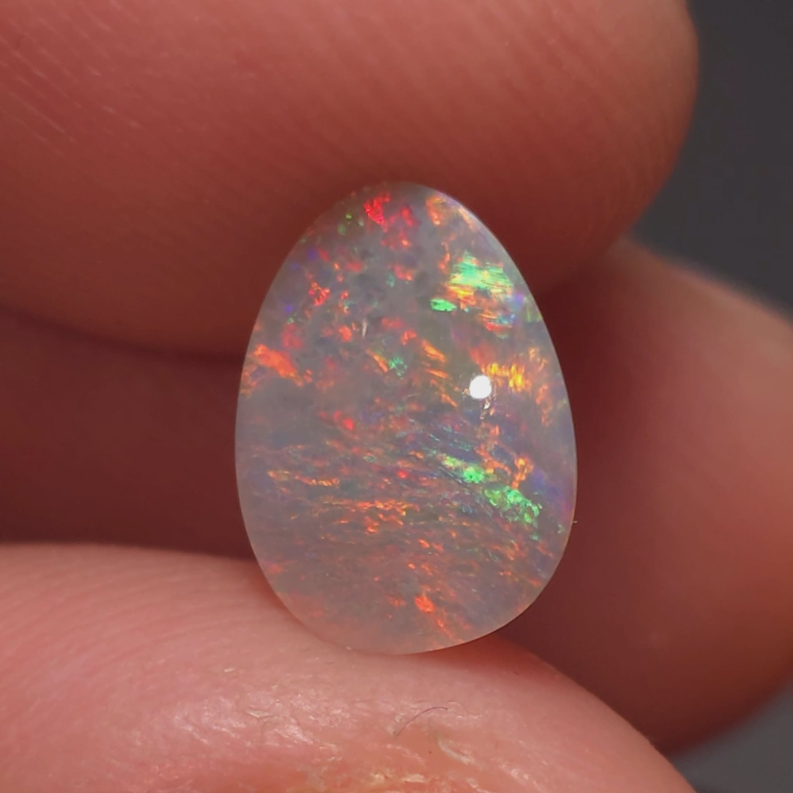 0.8cts Lightning Ridge Opal Freeform 9.4×7.1×2.2mm
