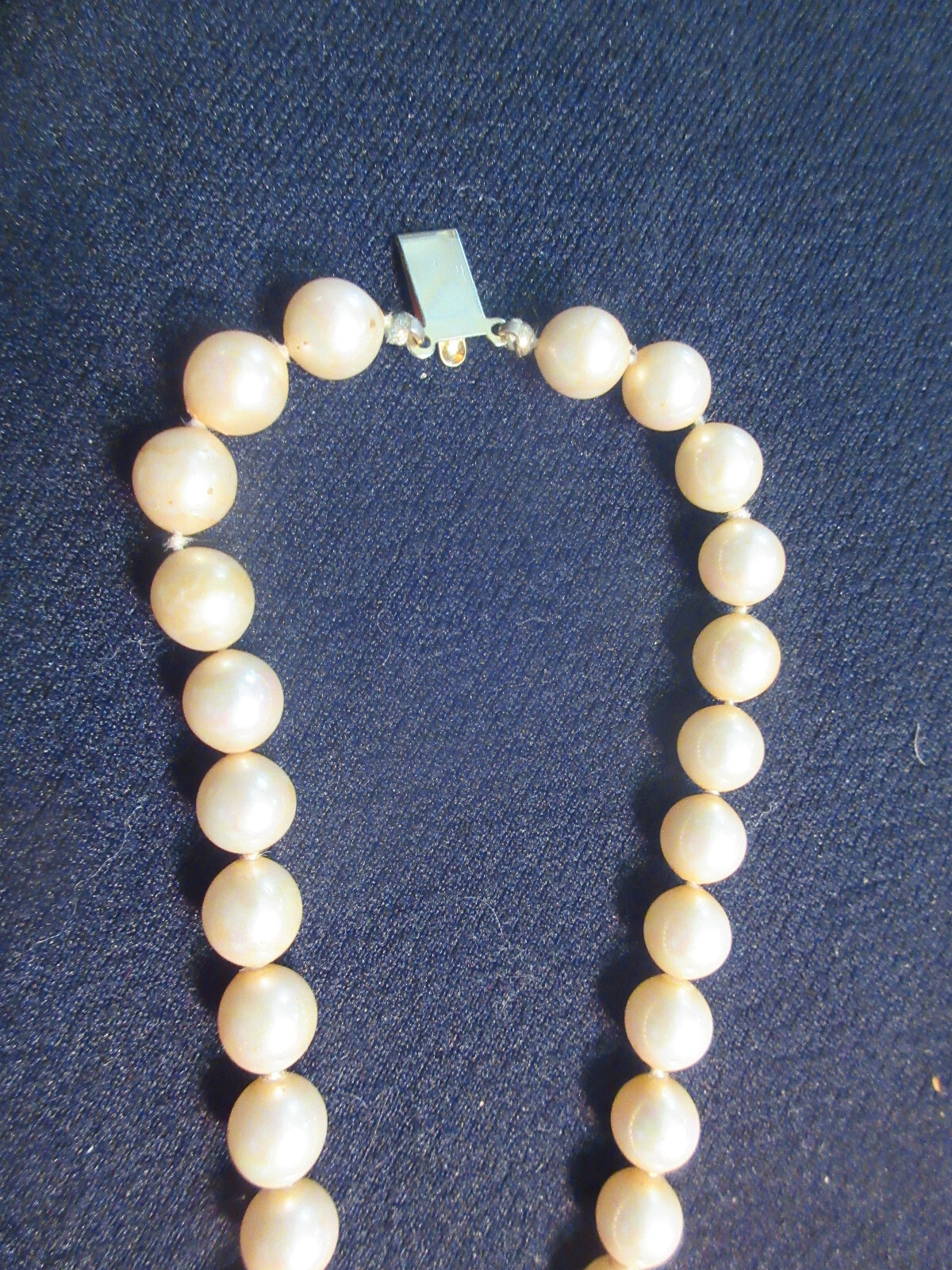 Vintage Vendome Hand Knotted Chocker Necklace Double Strand Faux Pearls 7″