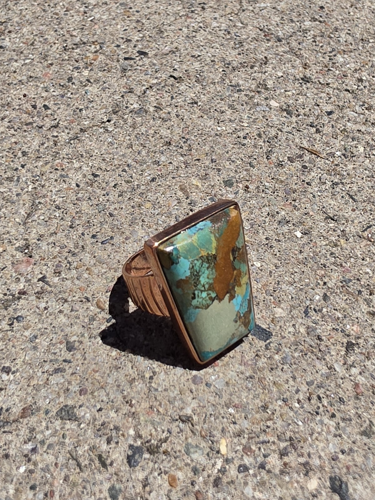 MIND FINDS BY JAY KING DTR Boulder Turquoise Copper Ring Size 8