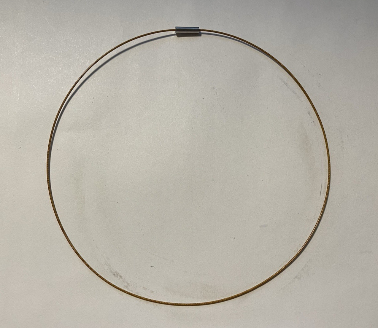 2 Colors Coated Metal Wire Barrel Clasp Neck Wires Necklaces 18″ Each (D248)