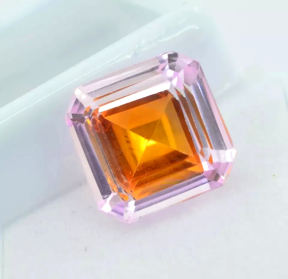 AAA 11.50Ct Splended Certified Natural Pitambari Sapphire Loose Asscher Gemstone